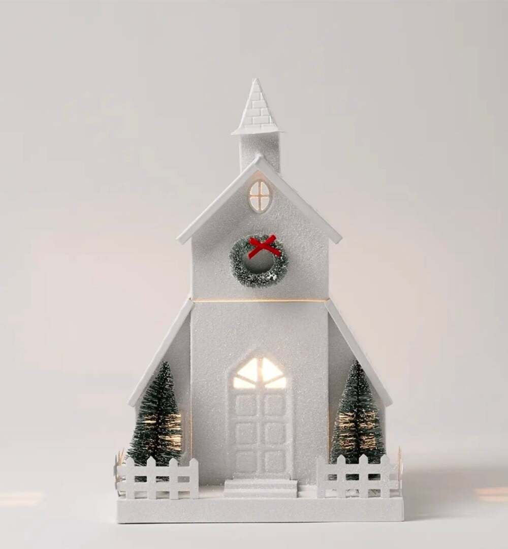 Scentsy "All Is Calm" Wax Warmer Christmas Church Chapel New In Box Full Size